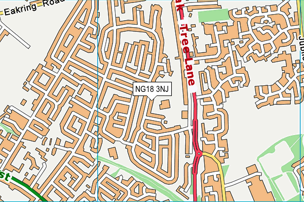 NG18 3NJ map - OS VectorMap District (Ordnance Survey) NG18 3NJ map - OS VectorMap District (Ordnance Survey)