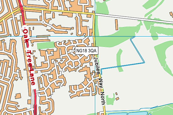 NG18 3QA map - OS VectorMap District (Ordnance Survey) NG18 3QA map - OS VectorMap District (Ordnance Survey)