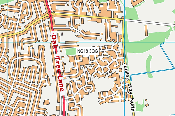 NG18 3QG map - OS VectorMap District (Ordnance Survey) NG18 3QG map - OS VectorMap District (Ordnance Survey)