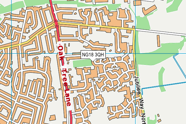 NG18 3QH map - OS VectorMap District (Ordnance Survey) NG18 3QH map - OS VectorMap District (Ordnance Survey)