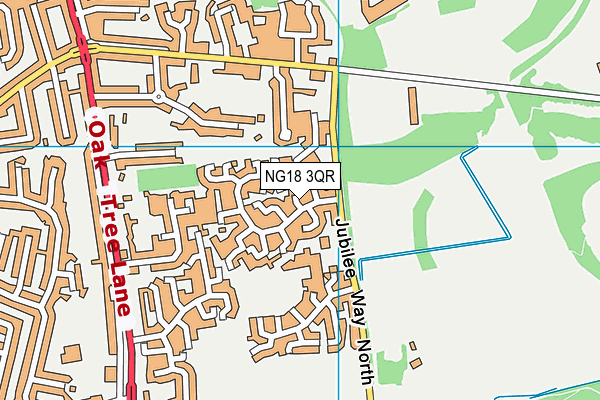 NG18 3QR map - OS VectorMap District (Ordnance Survey) NG18 3QR map - OS VectorMap District (Ordnance Survey)