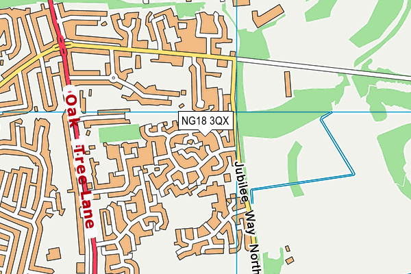 NG18 3QX map - OS VectorMap District (Ordnance Survey) NG18 3QX map - OS VectorMap District (Ordnance Survey)