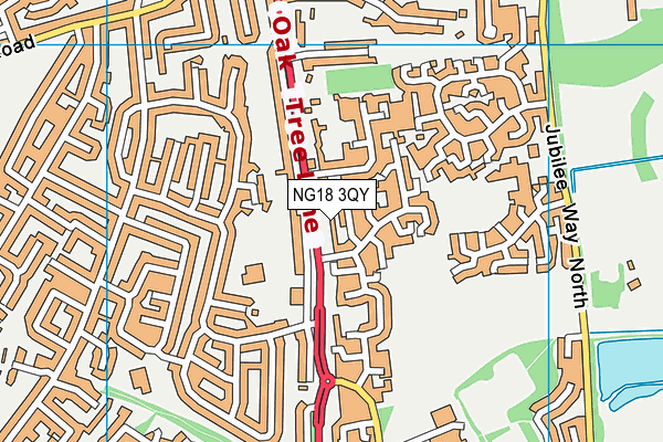 NG18 3QY map - OS VectorMap District (Ordnance Survey) NG18 3QY map - OS VectorMap District (Ordnance Survey)