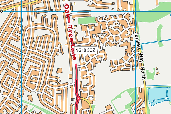 NG18 3QZ map - OS VectorMap District (Ordnance Survey) NG18 3QZ map - OS VectorMap District (Ordnance Survey)