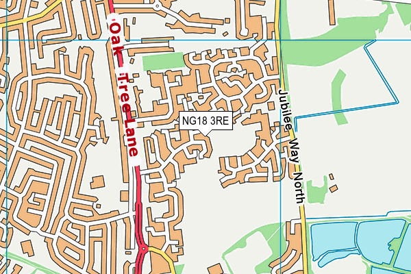 NG18 3RE map - OS VectorMap District (Ordnance Survey) NG18 3RE map - OS VectorMap District (Ordnance Survey)