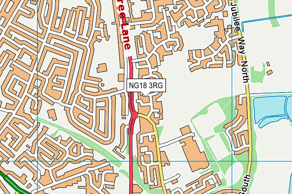 NG18 3RG map - OS VectorMap District (Ordnance Survey) NG18 3RG map - OS VectorMap District (Ordnance Survey)