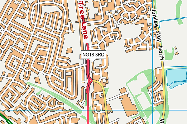 NG18 3RQ map - OS VectorMap District (Ordnance Survey) NG18 3RQ map - OS VectorMap District (Ordnance Survey)