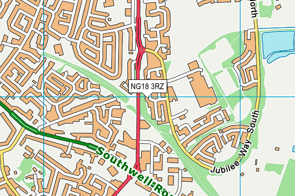 NG18 3RZ map - OS VectorMap District (Ordnance Survey) NG18 3RZ map - OS VectorMap District (Ordnance Survey)