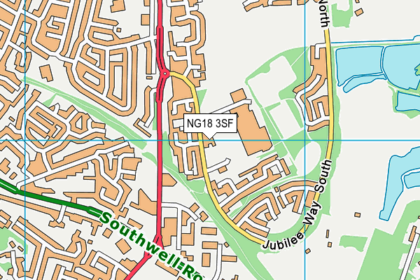 NG18 3SF map - OS VectorMap District (Ordnance Survey) NG18 3SF map - OS VectorMap District (Ordnance Survey)