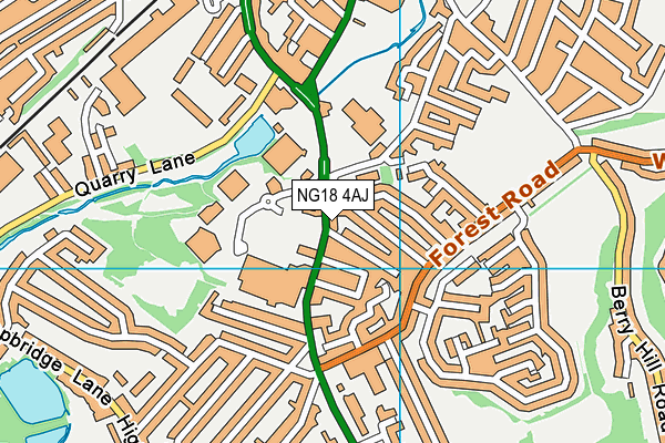 NG18 4AJ map - OS VectorMap District (Ordnance Survey) NG18 4AJ map - OS VectorMap District (Ordnance Survey)