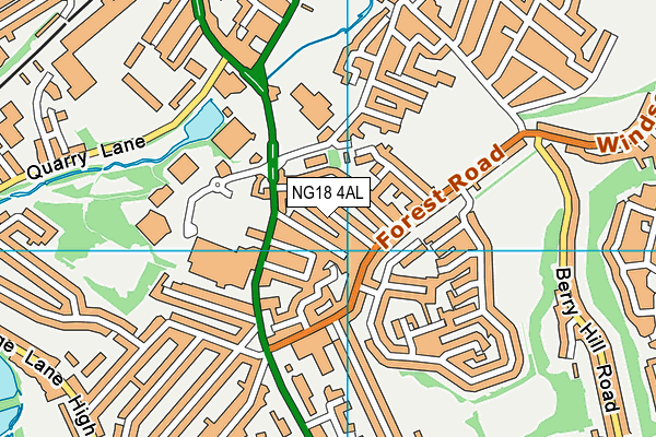 NG18 4AL map - OS VectorMap District (Ordnance Survey) NG18 4AL map - OS VectorMap District (Ordnance Survey)