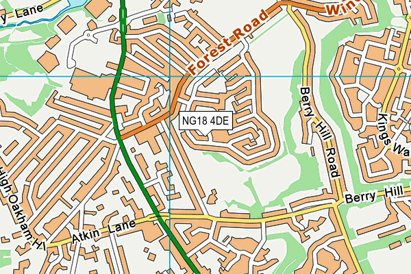 NG18 4DE map - OS VectorMap District (Ordnance Survey) NG18 4DE map - OS VectorMap District (Ordnance Survey)