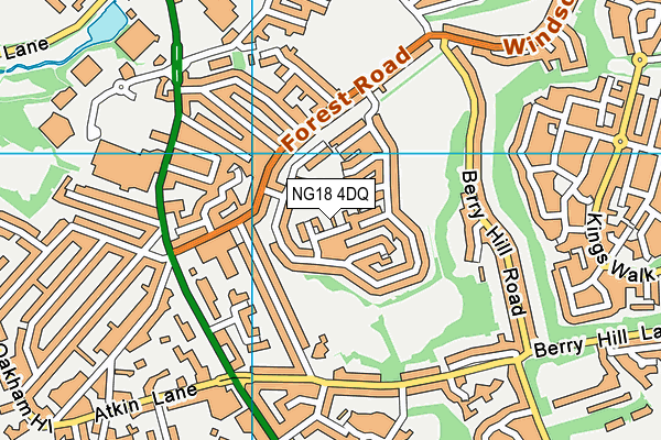 NG18 4DQ map - OS VectorMap District (Ordnance Survey) NG18 4DQ map - OS VectorMap District (Ordnance Survey)