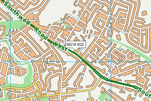 NG18 4GZ map - OS VectorMap District (Ordnance Survey) NG18 4GZ map - OS VectorMap District (Ordnance Survey)