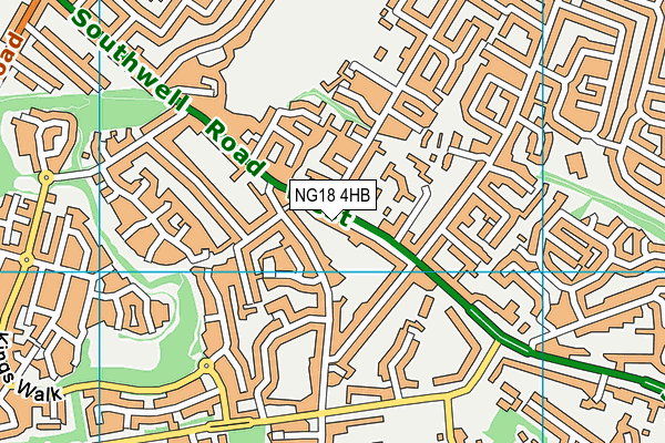 NG18 4HB map - OS VectorMap District (Ordnance Survey) NG18 4HB map - OS VectorMap District (Ordnance Survey)