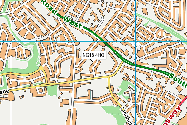NG18 4HQ map - OS VectorMap District (Ordnance Survey) NG18 4HQ map - OS VectorMap District (Ordnance Survey)