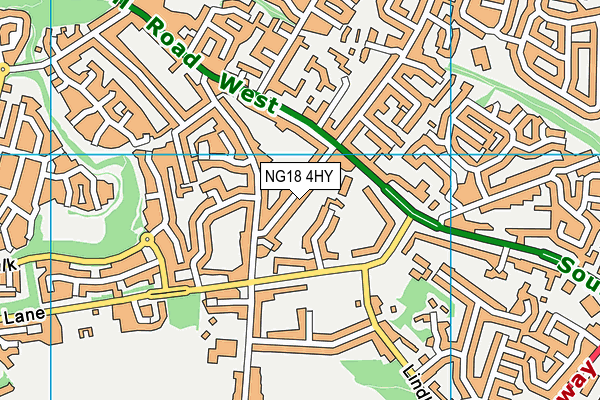 NG18 4HY map - OS VectorMap District (Ordnance Survey) NG18 4HY map - OS VectorMap District (Ordnance Survey)