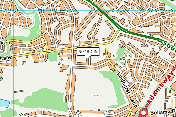 NG18 4JN map - OS VectorMap District (Ordnance Survey) NG18 4JN map - OS VectorMap District (Ordnance Survey)