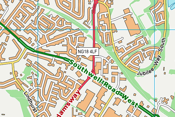 NG18 4LF map - OS VectorMap District (Ordnance Survey) NG18 4LF map - OS VectorMap District (Ordnance Survey)