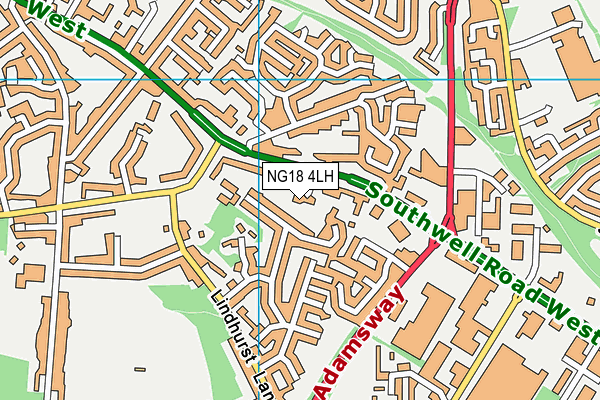 NG18 4LH map - OS VectorMap District (Ordnance Survey) NG18 4LH map - OS VectorMap District (Ordnance Survey)