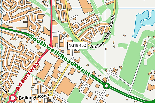 NG18 4LQ map - OS VectorMap District (Ordnance Survey) NG18 4LQ map - OS VectorMap District (Ordnance Survey)