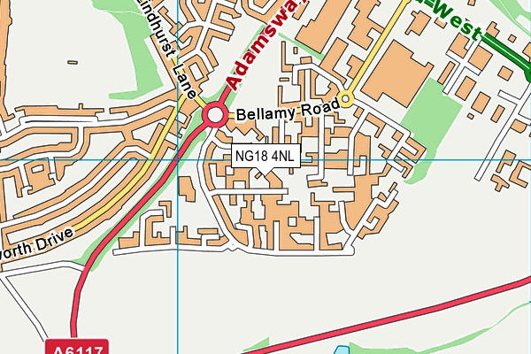 NG18 4NL map - OS VectorMap District (Ordnance Survey) NG18 4NL map - OS VectorMap District (Ordnance Survey)