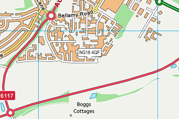 NG18 4QF map - OS VectorMap District (Ordnance Survey) NG18 4QF map - OS VectorMap District (Ordnance Survey)