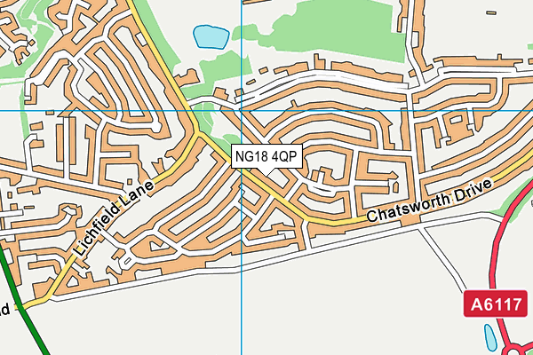 NG18 4QP map - OS VectorMap District (Ordnance Survey) NG18 4QP map - OS VectorMap District (Ordnance Survey)
