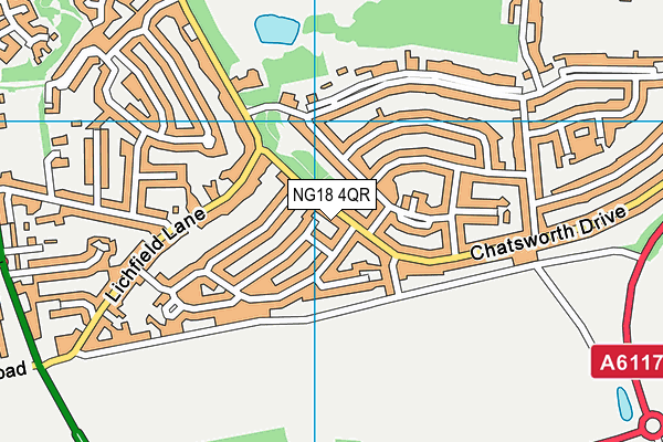 NG18 4QR map - OS VectorMap District (Ordnance Survey) NG18 4QR map - OS VectorMap District (Ordnance Survey)