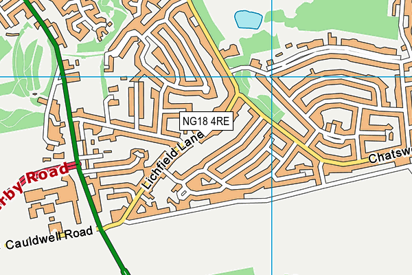 NG18 4RE map - OS VectorMap District (Ordnance Survey) NG18 4RE map - OS VectorMap District (Ordnance Survey)