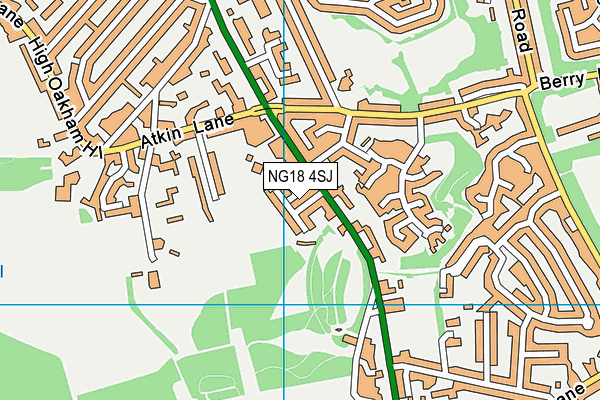 NG18 4SJ map - OS VectorMap District (Ordnance Survey) NG18 4SJ map - OS VectorMap District (Ordnance Survey)