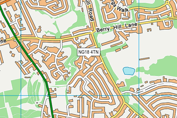 NG18 4TN map - OS VectorMap District (Ordnance Survey) NG18 4TN map - OS VectorMap District (Ordnance Survey)