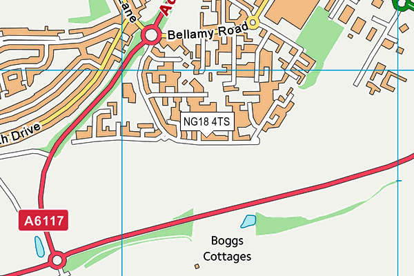 NG18 4TS map - OS VectorMap District (Ordnance Survey) NG18 4TS map - OS VectorMap District (Ordnance Survey)