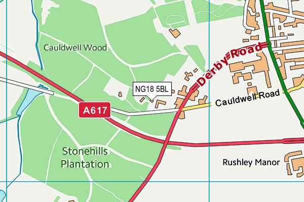 NG18 5BL map - OS VectorMap District (Ordnance Survey) NG18 5BL map - OS VectorMap District (Ordnance Survey)