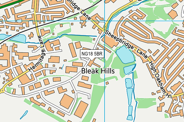 NG18 5BR map - OS VectorMap District (Ordnance Survey) NG18 5BR map - OS VectorMap District (Ordnance Survey)