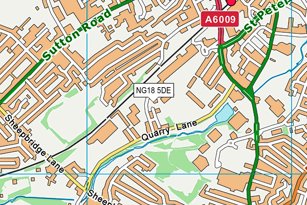 NG18 5DE map - OS VectorMap District (Ordnance Survey) NG18 5DE map - OS VectorMap District (Ordnance Survey)