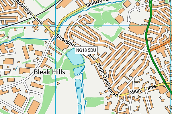NG18 5DU map - OS VectorMap District (Ordnance Survey) NG18 5DU map - OS VectorMap District (Ordnance Survey)