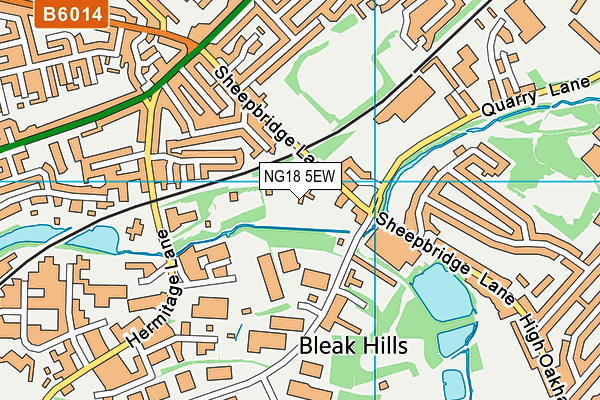 NG18 5EW map - OS VectorMap District (Ordnance Survey) NG18 5EW map - OS VectorMap District (Ordnance Survey)