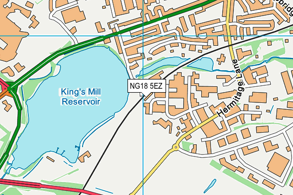 NG18 5EZ map - OS VectorMap District (Ordnance Survey) NG18 5EZ map - OS VectorMap District (Ordnance Survey)