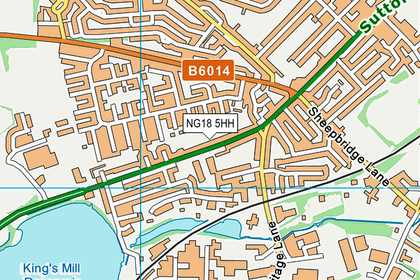 NG18 5HH map - OS VectorMap District (Ordnance Survey) NG18 5HH map - OS VectorMap District (Ordnance Survey)
