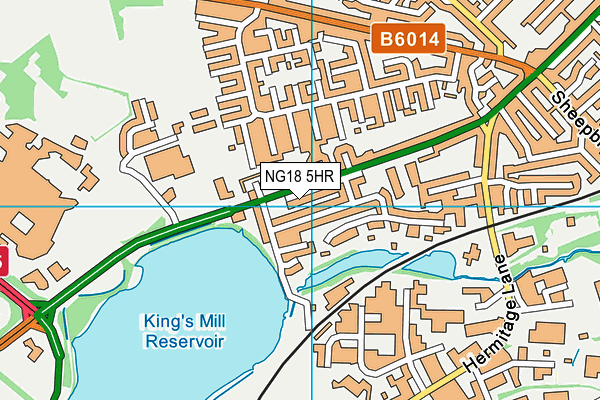 NG18 5HR map - OS VectorMap District (Ordnance Survey) NG18 5HR map - OS VectorMap District (Ordnance Survey)