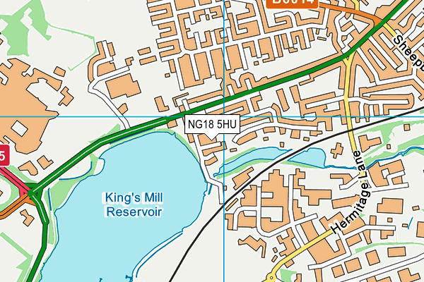 NG18 5HU map - OS VectorMap District (Ordnance Survey) NG18 5HU map - OS VectorMap District (Ordnance Survey)