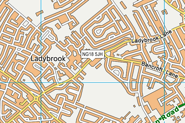 NG18 5JH map - OS VectorMap District (Ordnance Survey) NG18 5JH map - OS VectorMap District (Ordnance Survey)