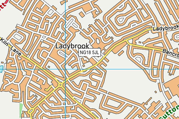 NG18 5JL map - OS VectorMap District (Ordnance Survey) NG18 5JL map - OS VectorMap District (Ordnance Survey)