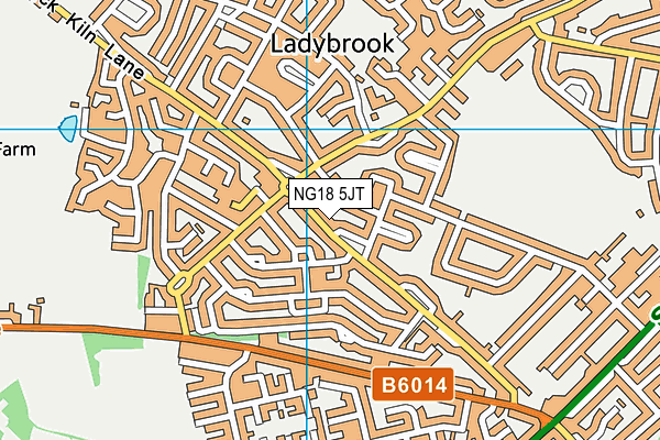 NG18 5JT map - OS VectorMap District (Ordnance Survey) NG18 5JT map - OS VectorMap District (Ordnance Survey)