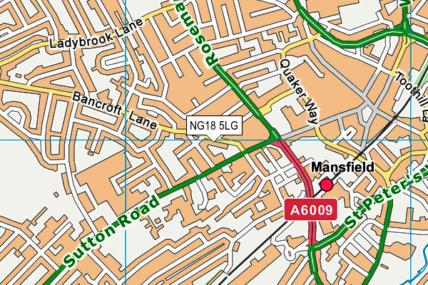 NG18 5LG map - OS VectorMap District (Ordnance Survey)