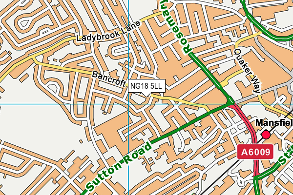 NG18 5LL map - OS VectorMap District (Ordnance Survey) NG18 5LL map - OS VectorMap District (Ordnance Survey)