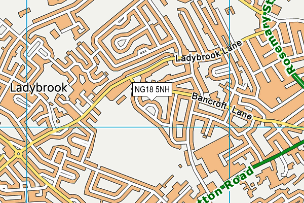 NG18 5NH map - OS VectorMap District (Ordnance Survey) NG18 5NH map - OS VectorMap District (Ordnance Survey)