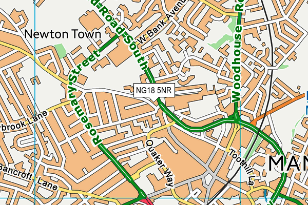 NG18 5NR map - OS VectorMap District (Ordnance Survey)