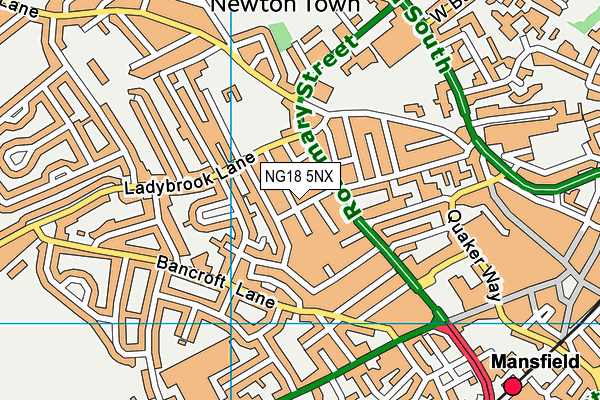 NG18 5NX map - OS VectorMap District (Ordnance Survey) NG18 5NX map - OS VectorMap District (Ordnance Survey)